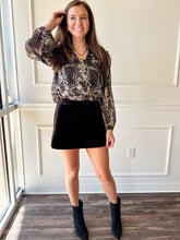 Cindi Black Velvet Skort by Steve Madden