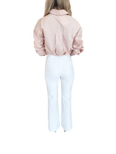 Whitney White Flare Piped Pants