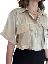 High Shine Organza Crop Top