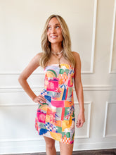Palm Perfection Strapless Dress