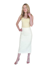 Paulina Pale Yellow Tweed Skirt