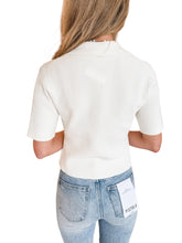 Marina White Ribbed Polo
