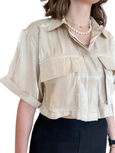 High Shine Organza Crop Top
