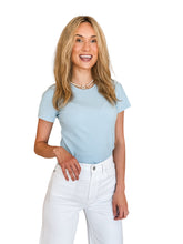 Reese Blue Ribbed Tee