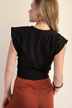 City Muse Structured Top in Black