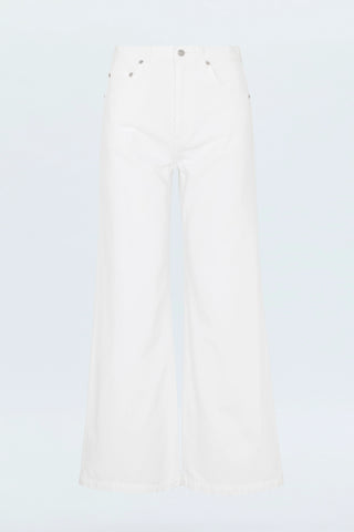 Jadyn Low Slung Palazzo Jean - Vivid White