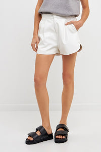 Precious White Patent Shorts