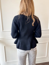 Courtney Black Peplum Sweater by Steve Madden