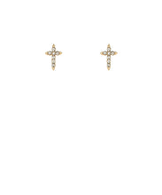 Pave Cross Earring