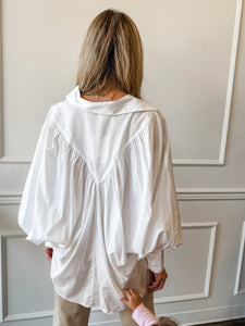 Amelya Gathered Button Up by JiJi