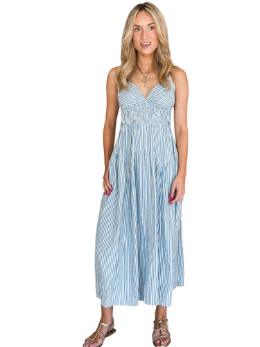 Riley Blue Striped Dress