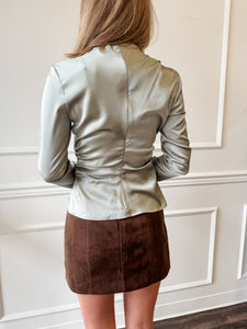 Evening Glow Sage Blouse