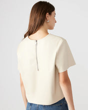 Ezra Bone Leather Top by Steve Madden