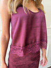 Coraline Lace Cami in Burgundy by Steve Madden
