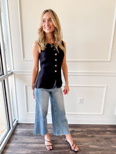 Polished Ease Black Knit Top
