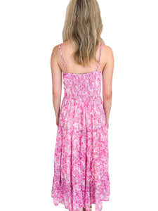 Shellie Pink Floral Maxi Dress by Reset by Jane