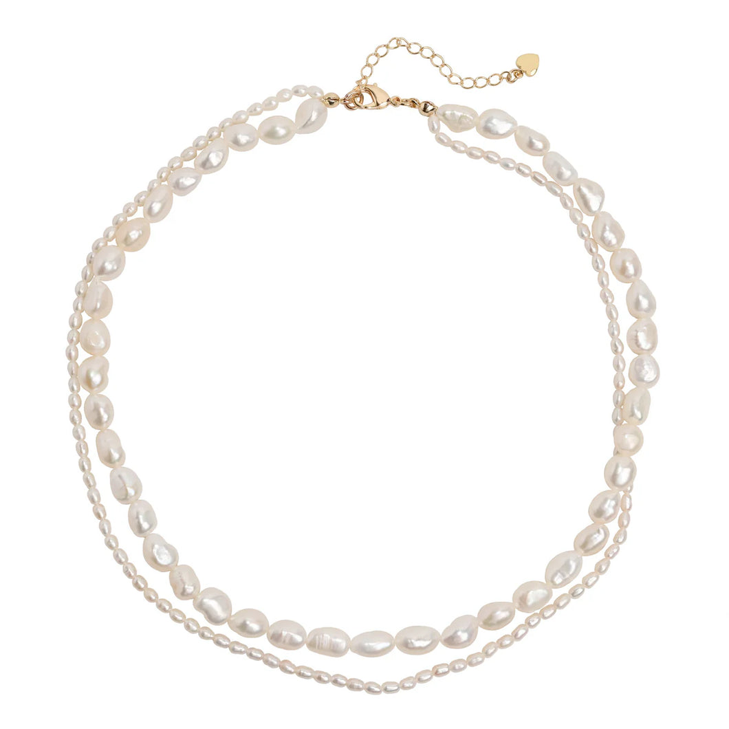 Double Pearl Necklace