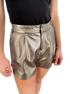 Precious Metallic Patent Shorts