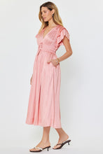 The Boardwalk Pink Pleated Midi Dress by Current Air