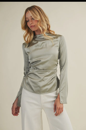 Evening Glow Sage Blouse