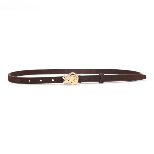 Nic Cocoa Skinny Belt