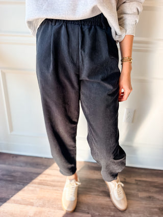 Palmer Black Barrel Pants