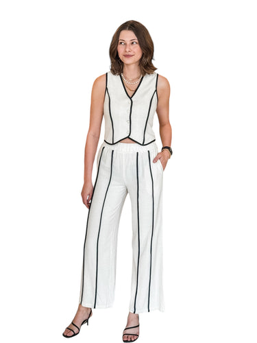 Piper Perfection Linen Vest Set