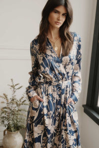 Garden Stroll Floral Wrap Midi