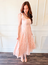 Skyla Pink Floral Midi Dress