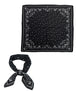 Paisley Print Bandana Scarf Black