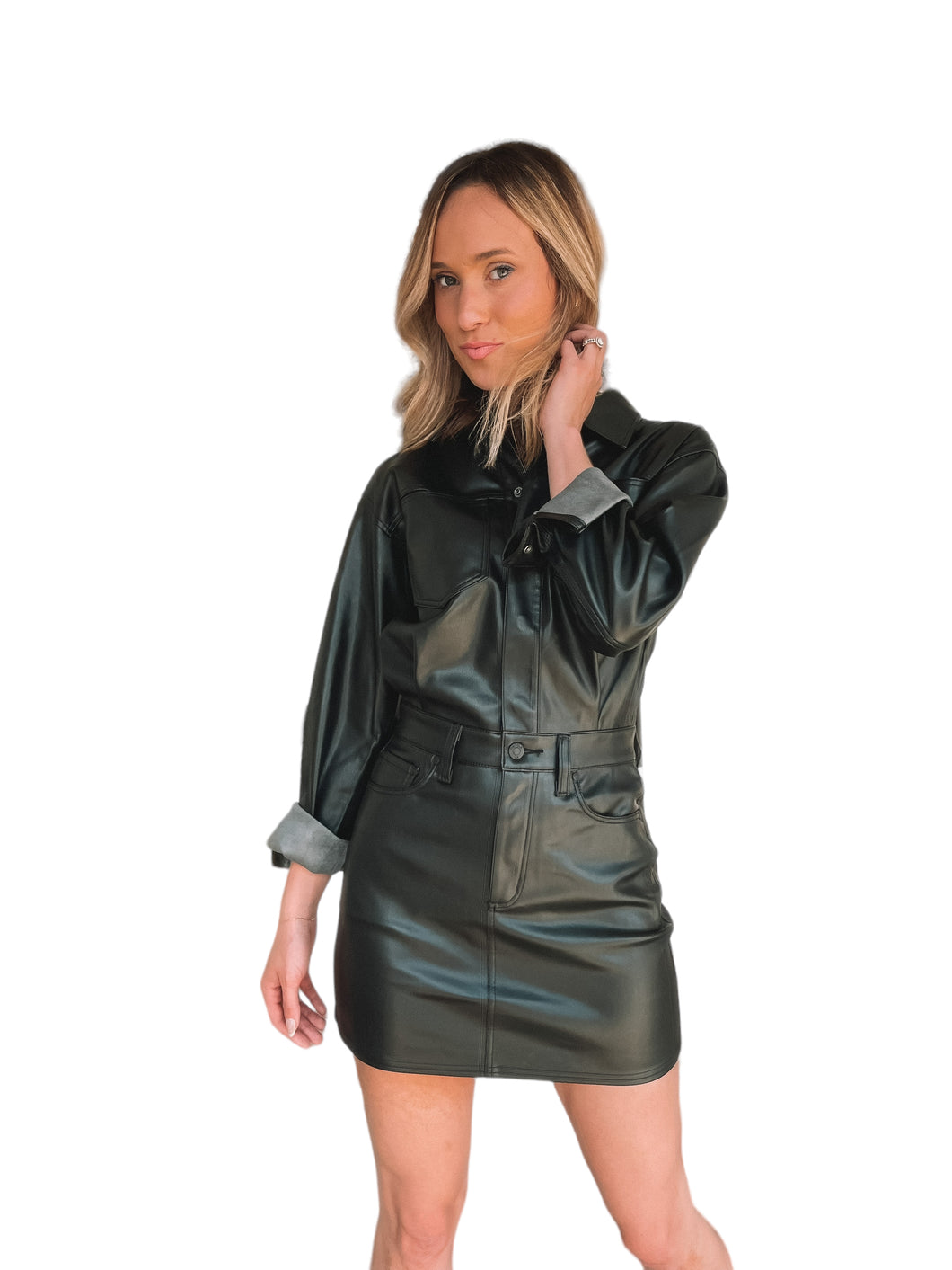 Nina Leather Mini Dress