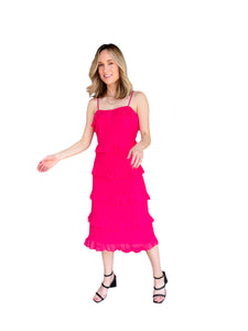 Valentina Pink Ruffle Dress