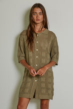 Carmena Olive Crochet Dress