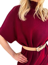 Cozy and Cute Burgundy Sweater Dress