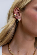 Kendall Two Tone Pave Hoop by Sahira