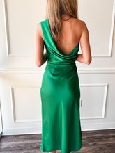 Jodie Emerald High Neck Midi Dress by Adelyn Rae