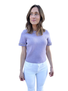 Lux Lover Lavender Chain Knit Top