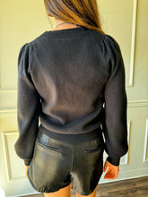 Starlight Bow Black Holiday Sweater Cardigan