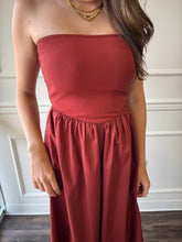 Rust Romance Tube + Poplin Maxi Dress