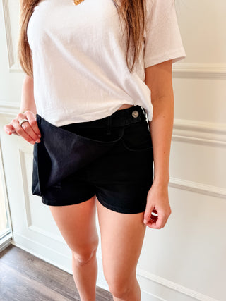Brighton Washed Black Denim Skort