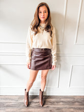 Riding Club Faux Leather Skirt