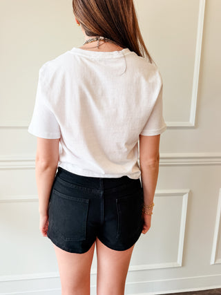 Brighton Washed Black Denim Skort