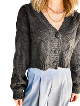 Whitney Black Crop Sweater