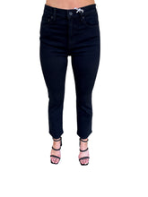 Lennon Dark Vinyl High Rise Crop Boot