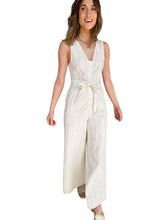 Kennedy Gold Stripe Linen Romper