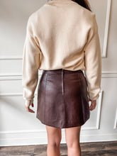 Riding Club Faux Leather Skirt