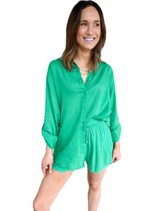 Vacay Vibes Green Shorts by Elan