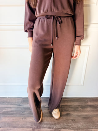 The Sunday Edit Chocolate Half-Zip Lounge Set