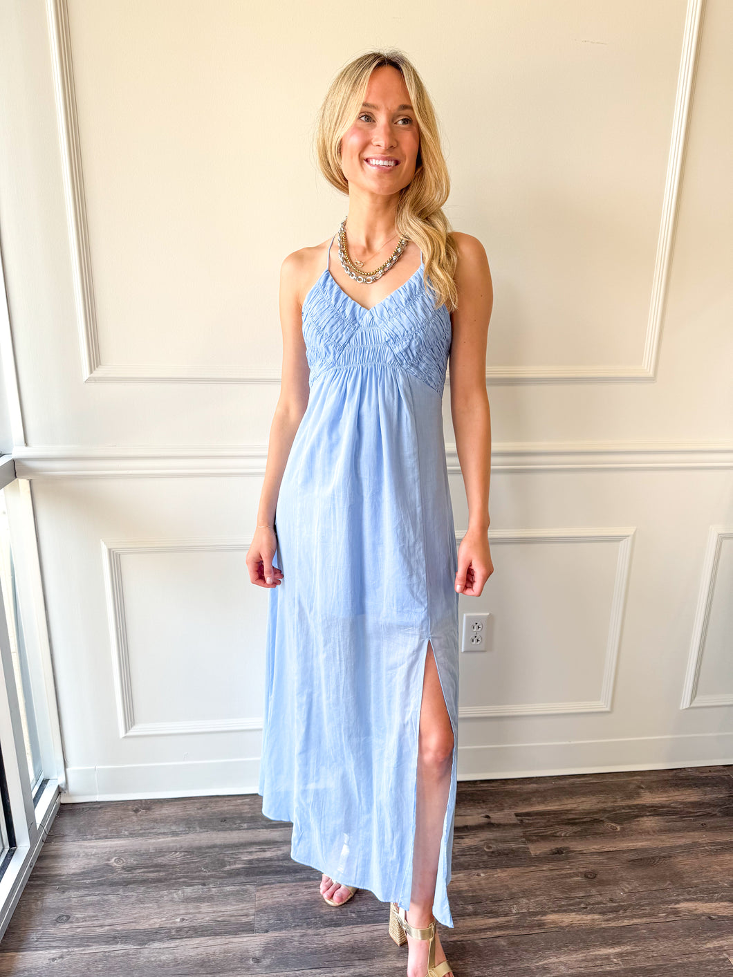 Brianna Blue Maxi Dress by Steve Madden
