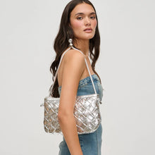 Regina Silver Woven Shoulder Bag